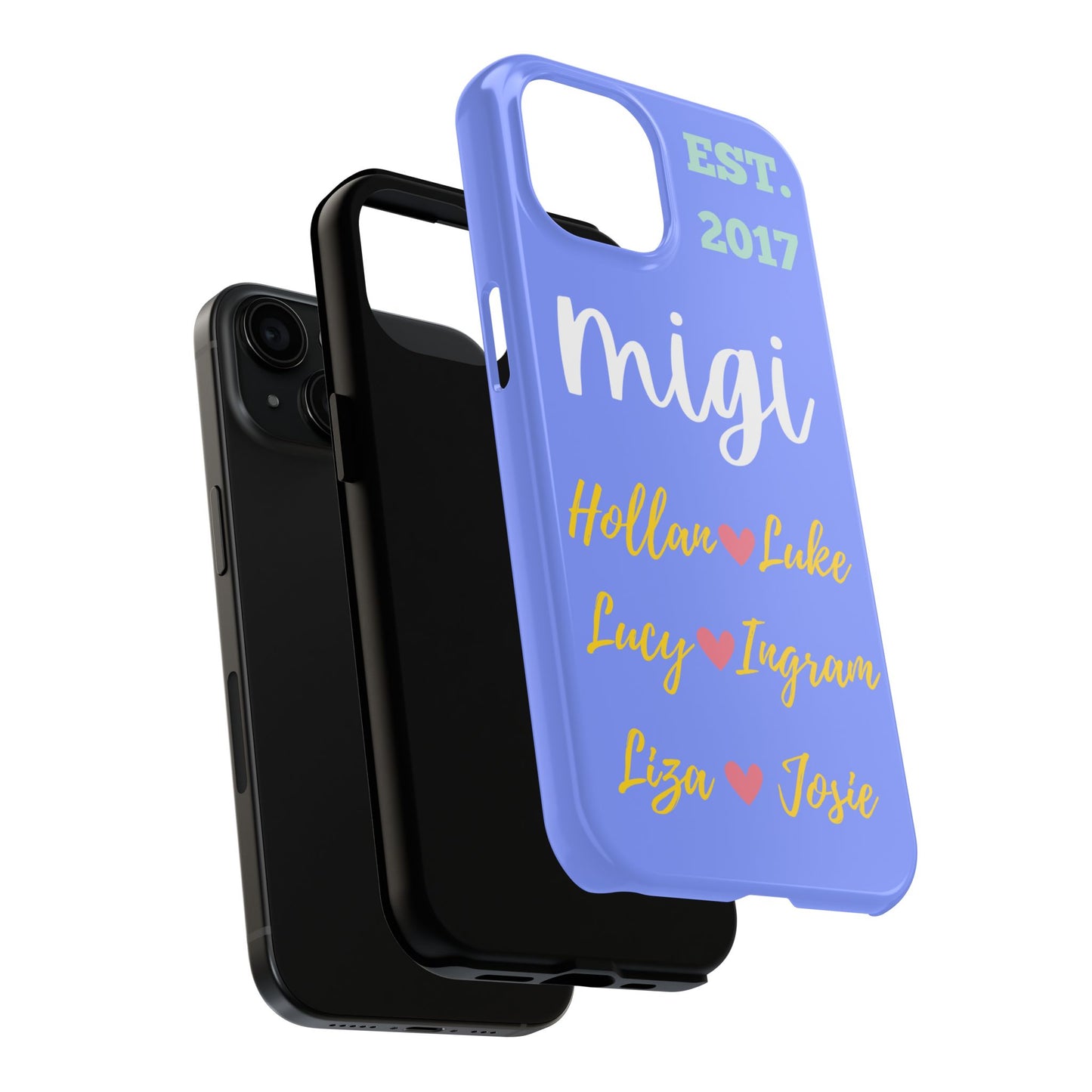 Personalized Tough Phone Case - EST. 2017 with Custom Names