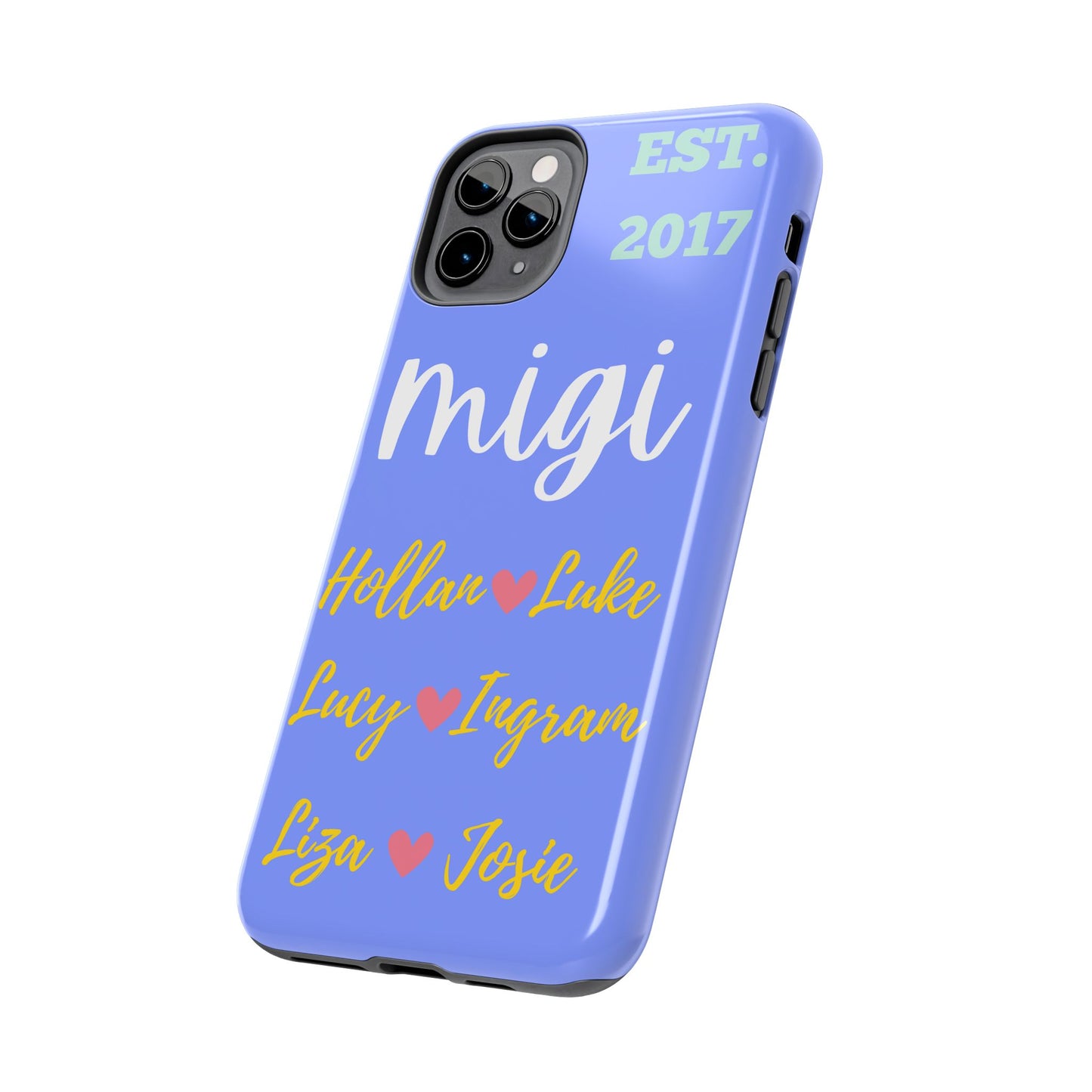 Personalized Tough Phone Case - EST. 2017 with Custom Names