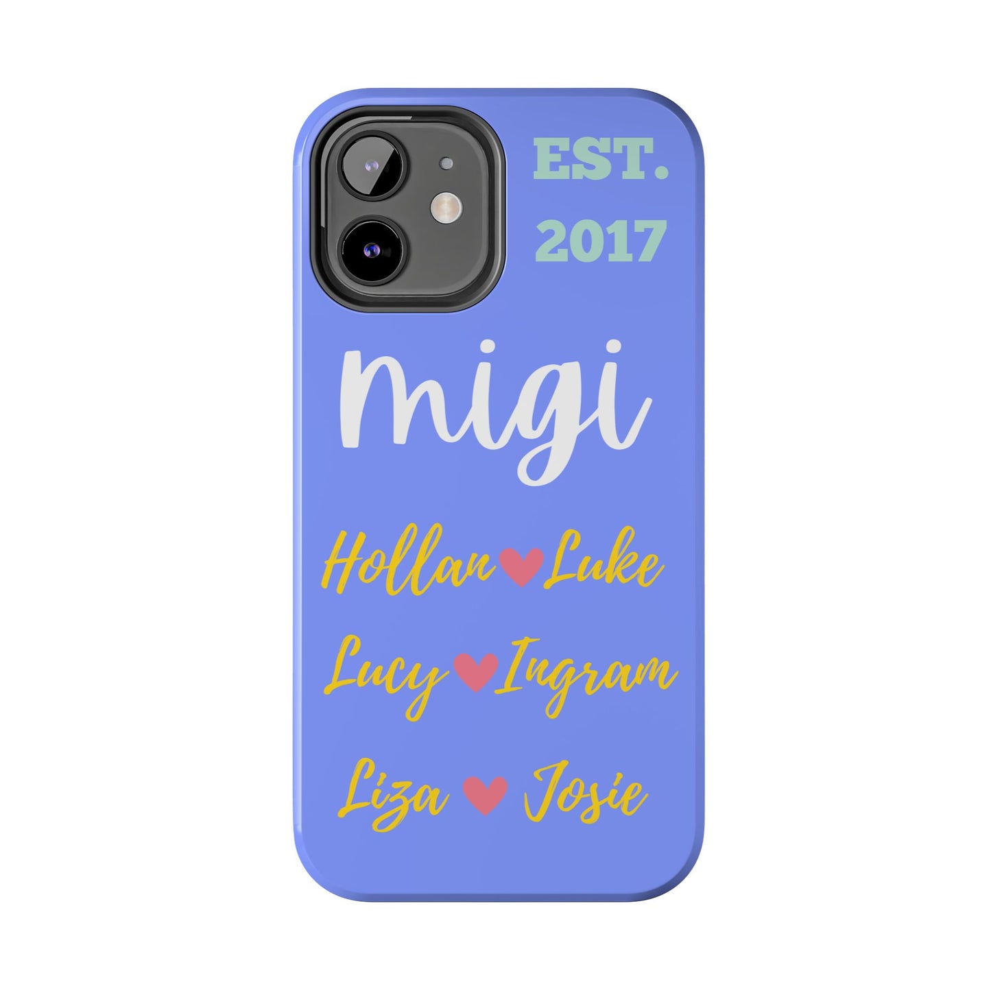 Personalized Tough Phone Case - EST. 2017 with Custom Names