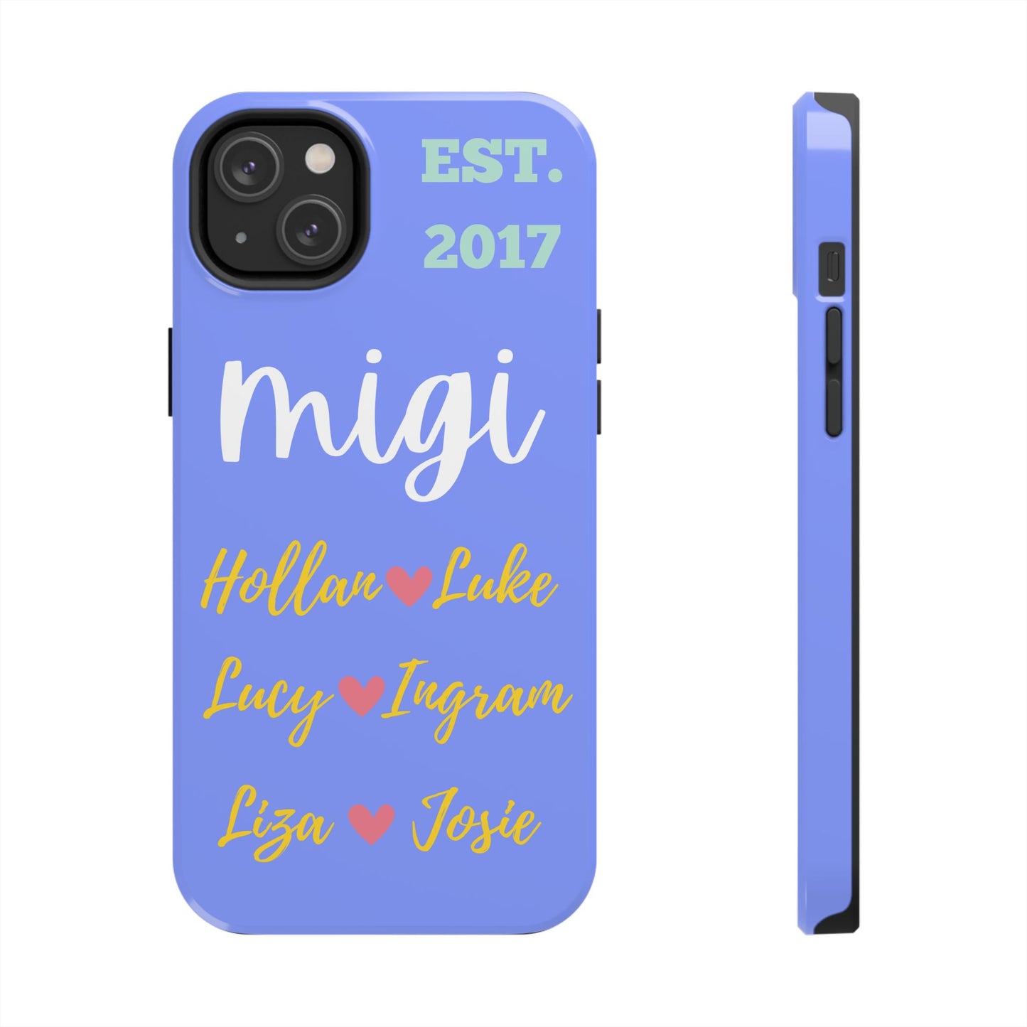 Personalized Tough Phone Case - EST. 2017 with Custom Names