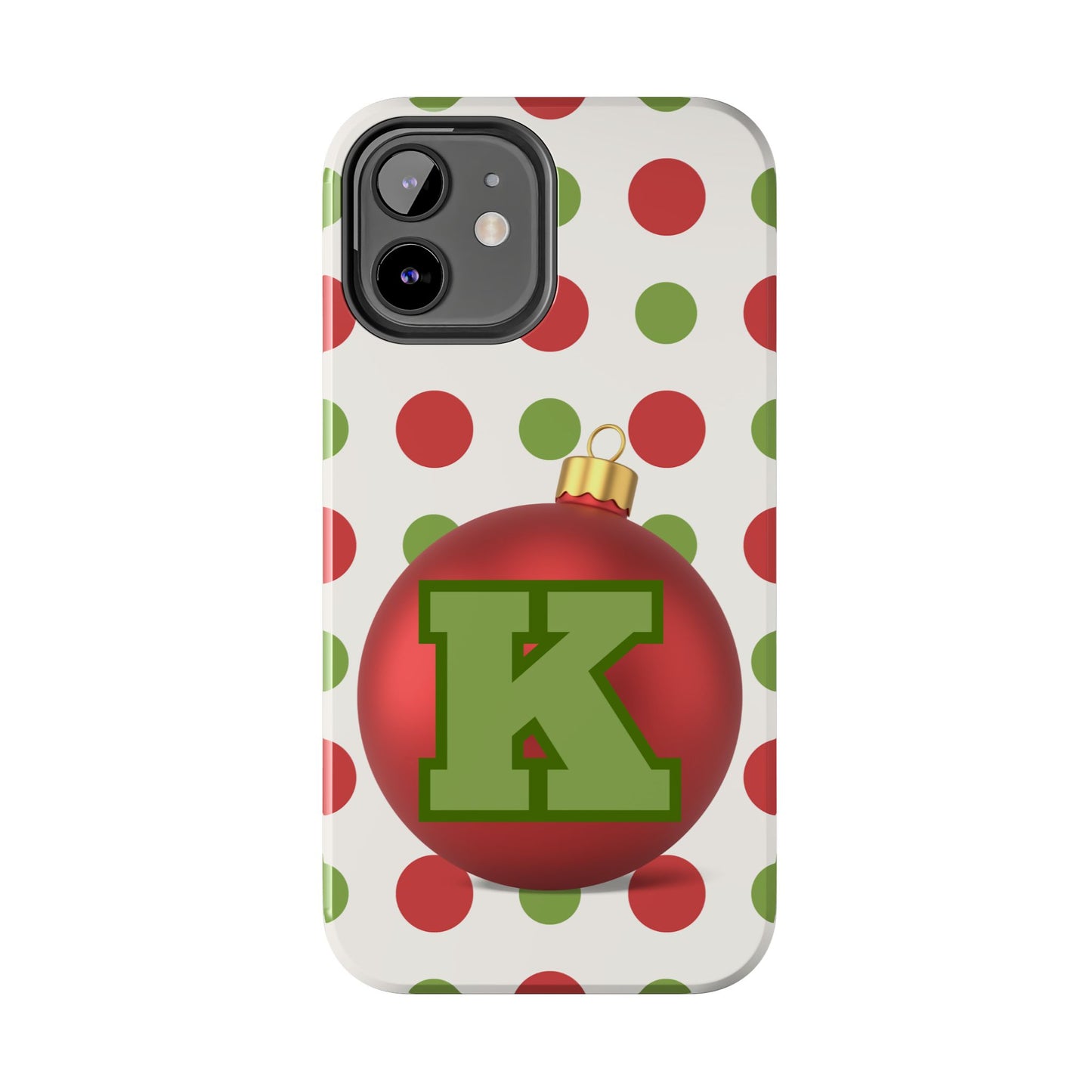 Personalized Holiday Tough Phone Case - Festive Ornament Design