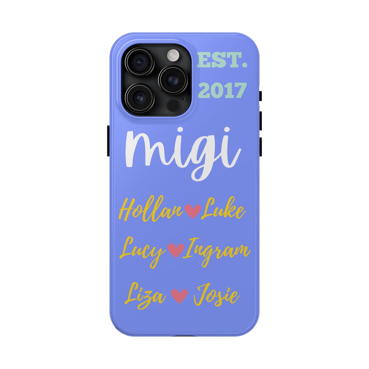 Personalized Tough Phone Case - EST. 2017 with Custom Names