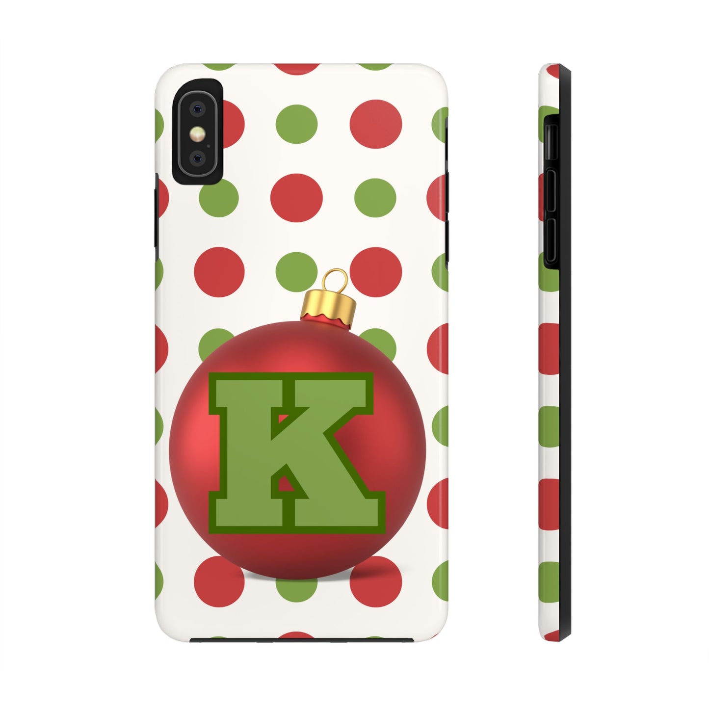 Personalized Holiday Tough Phone Case - Festive Ornament Design