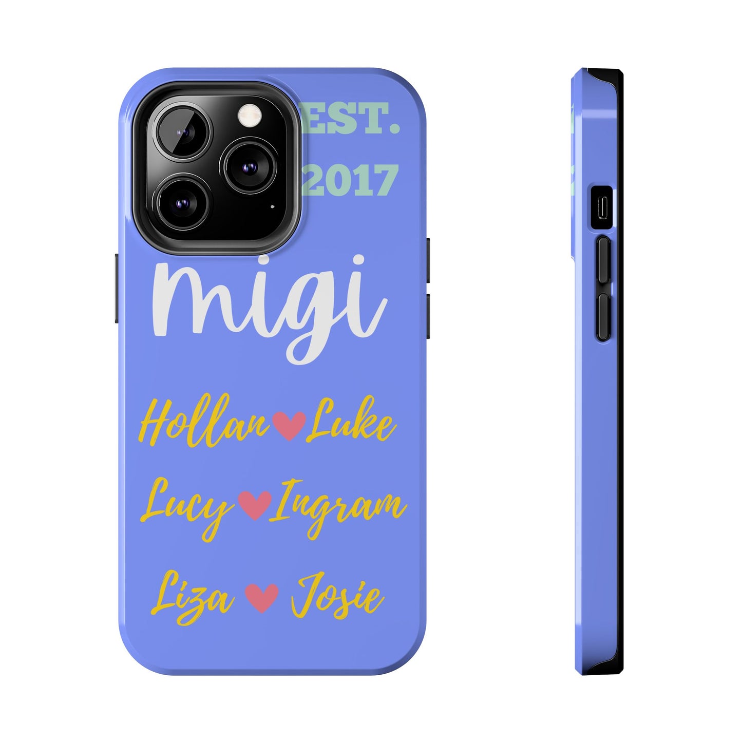 Personalized Tough Phone Case - EST. 2017 with Custom Names