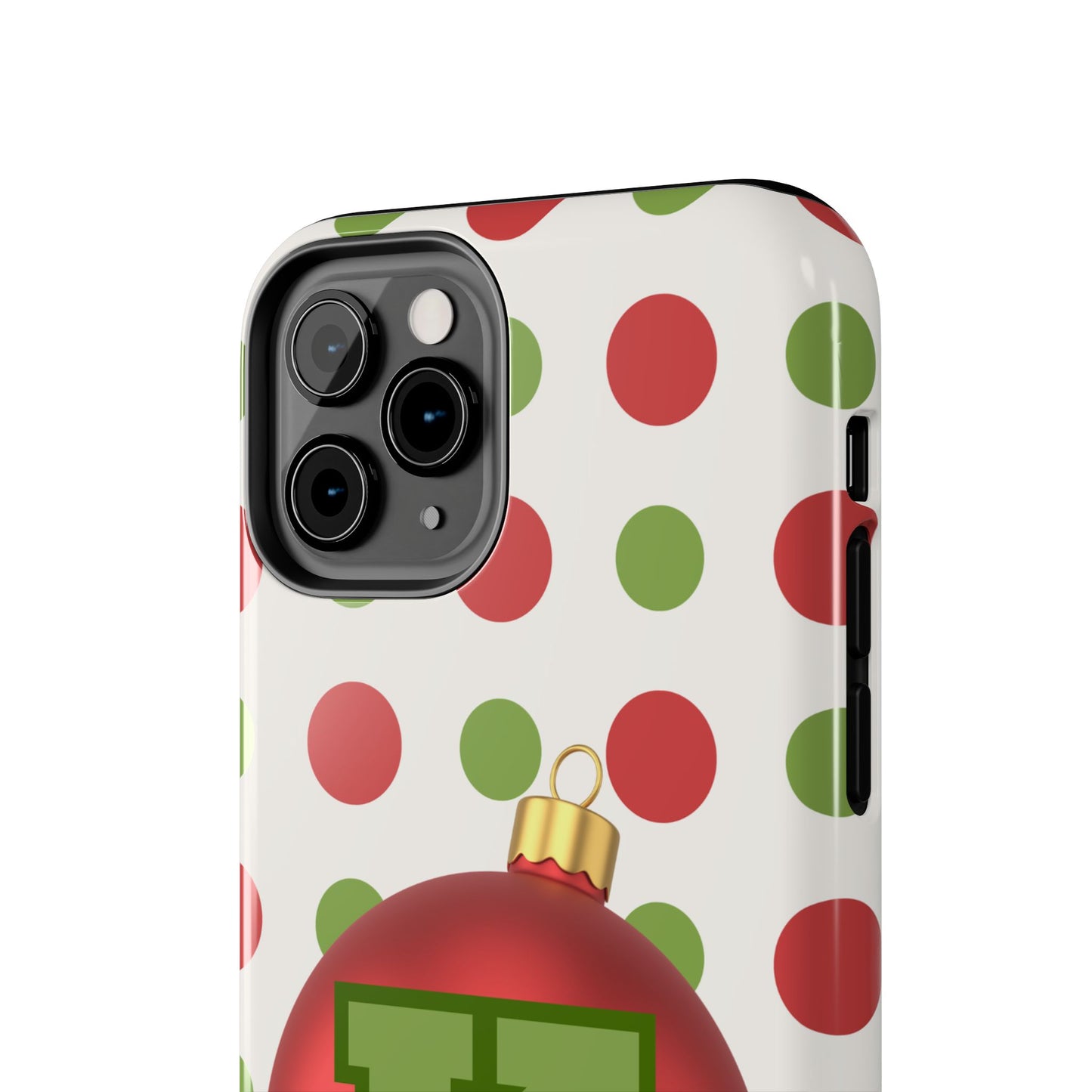 Personalized Holiday Tough Phone Case - Festive Ornament Design