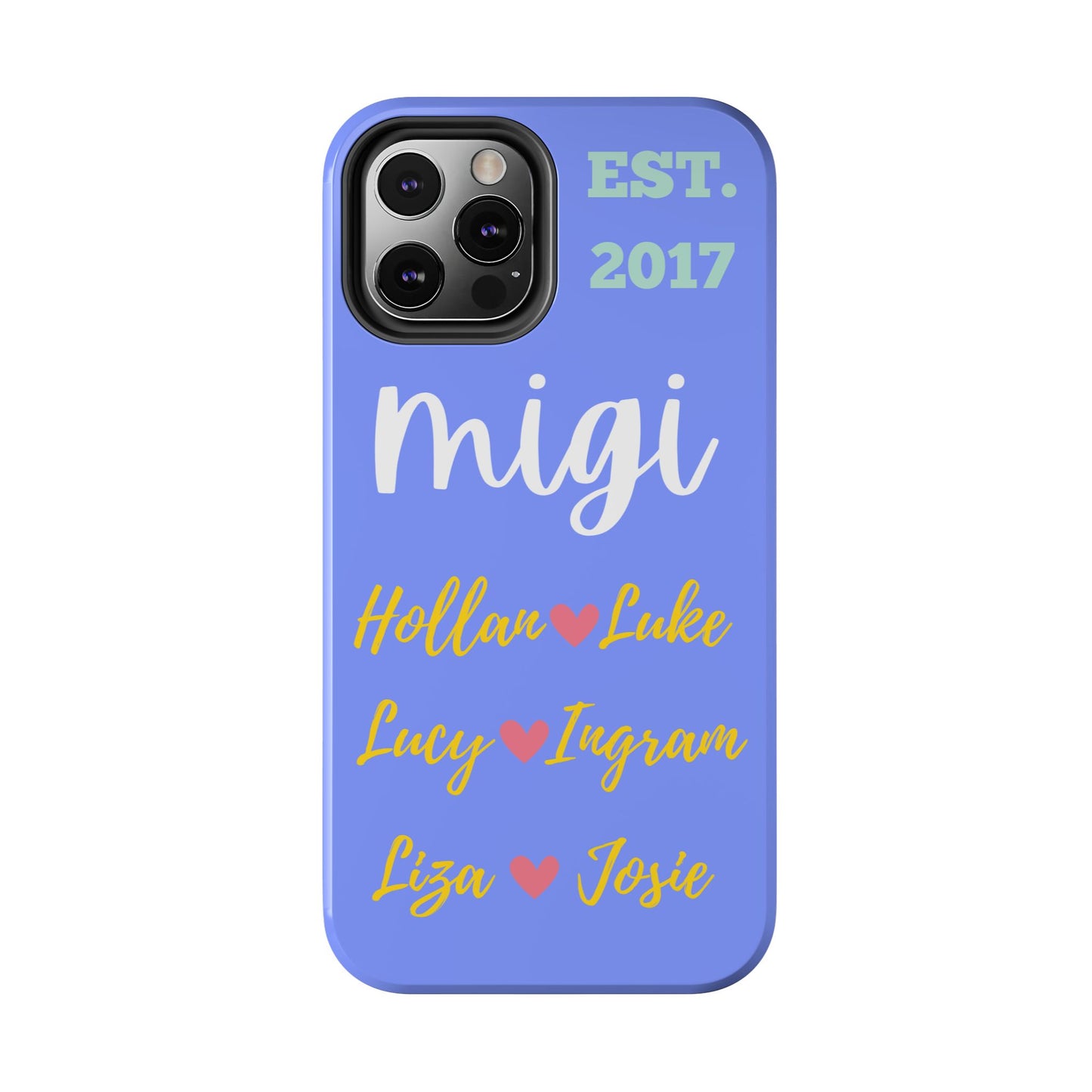 Personalized Tough Phone Case - EST. 2017 with Custom Names