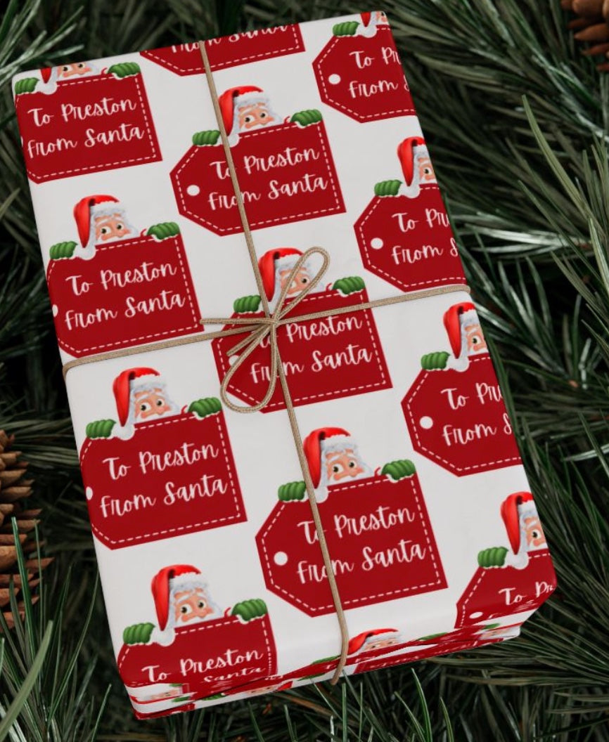 Custom Festive Wrapping Paper for Holiday Gifts, Personalized Christmas Gift Wrap, Perfect for Holiday Celebrations, Gift Giving