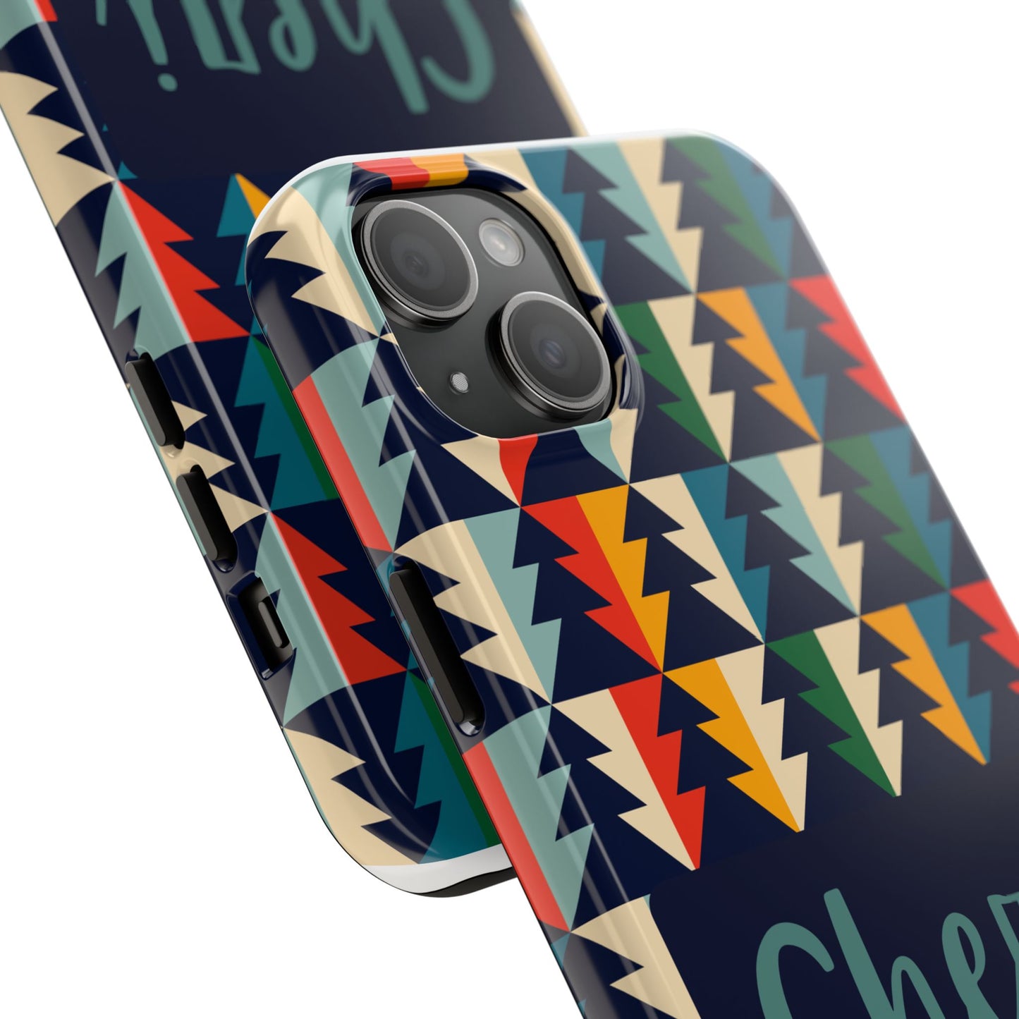 Personalized Tough Phone Case with Colorful Tree Design - Durable & Stylish