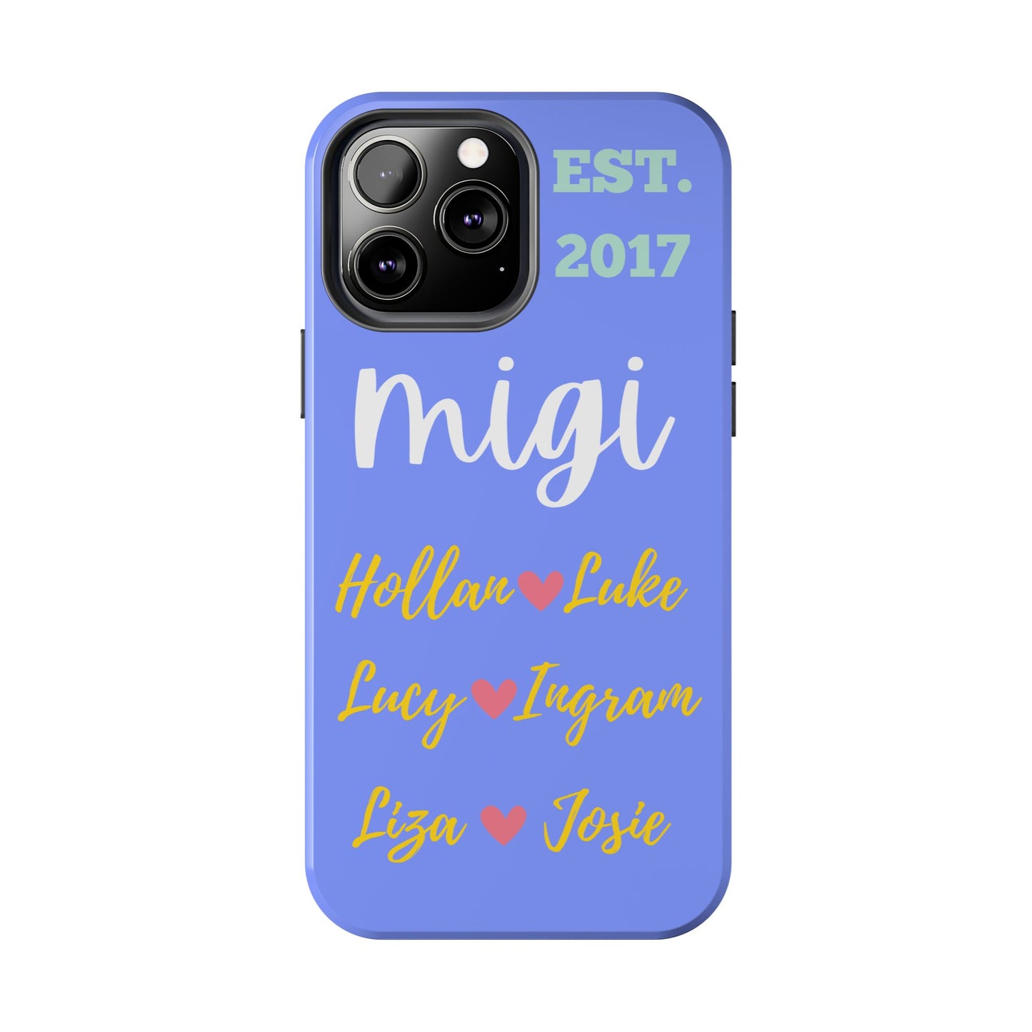 Personalized Tough Phone Case - EST. 2017 with Custom Names