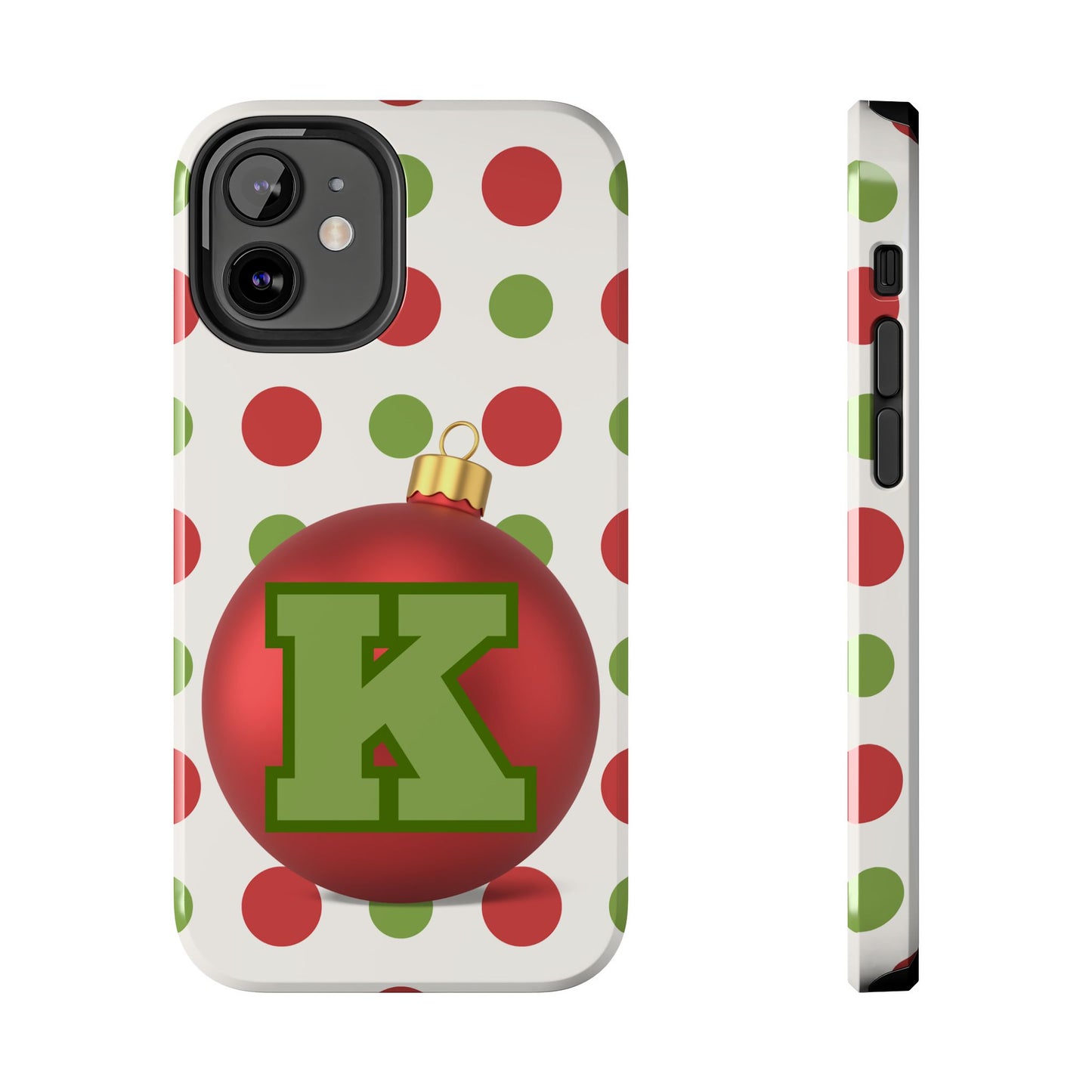 Personalized Holiday Tough Phone Case - Festive Ornament Design