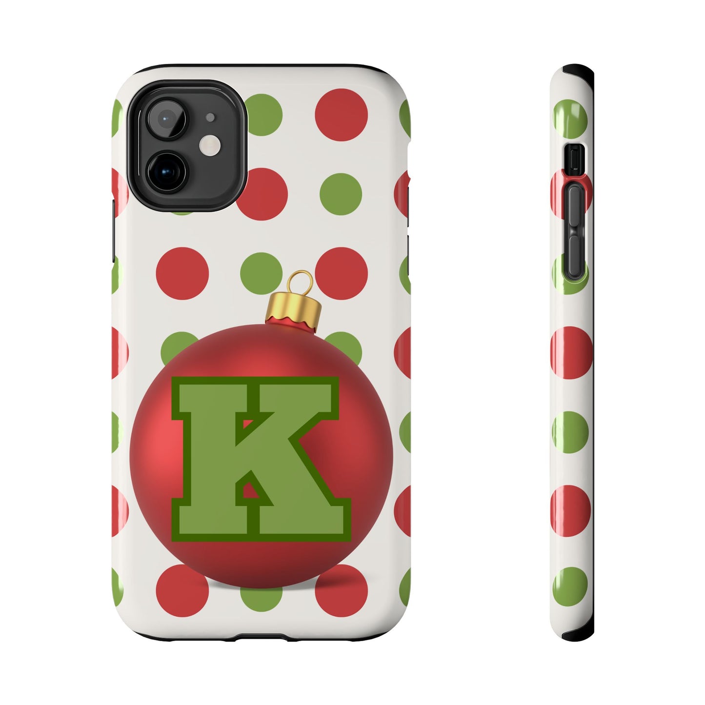 Personalized Holiday Tough Phone Case - Festive Ornament Design