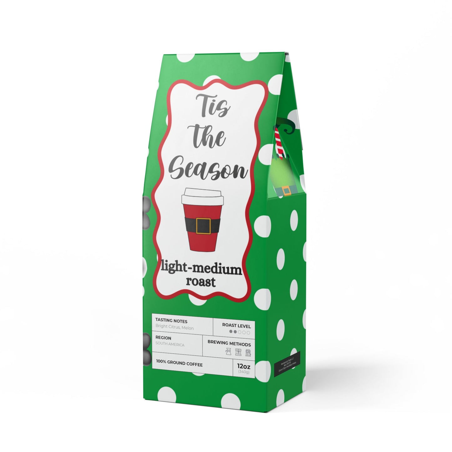 Christmas Themed Colombia Single Origin Coffee (Light-Medium Roast)