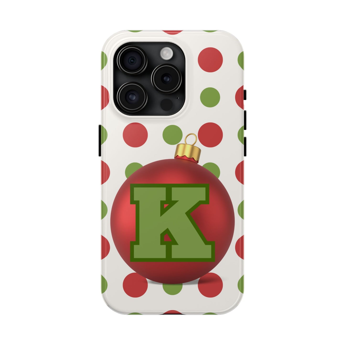 Personalized Holiday Tough Phone Case - Festive Ornament Design