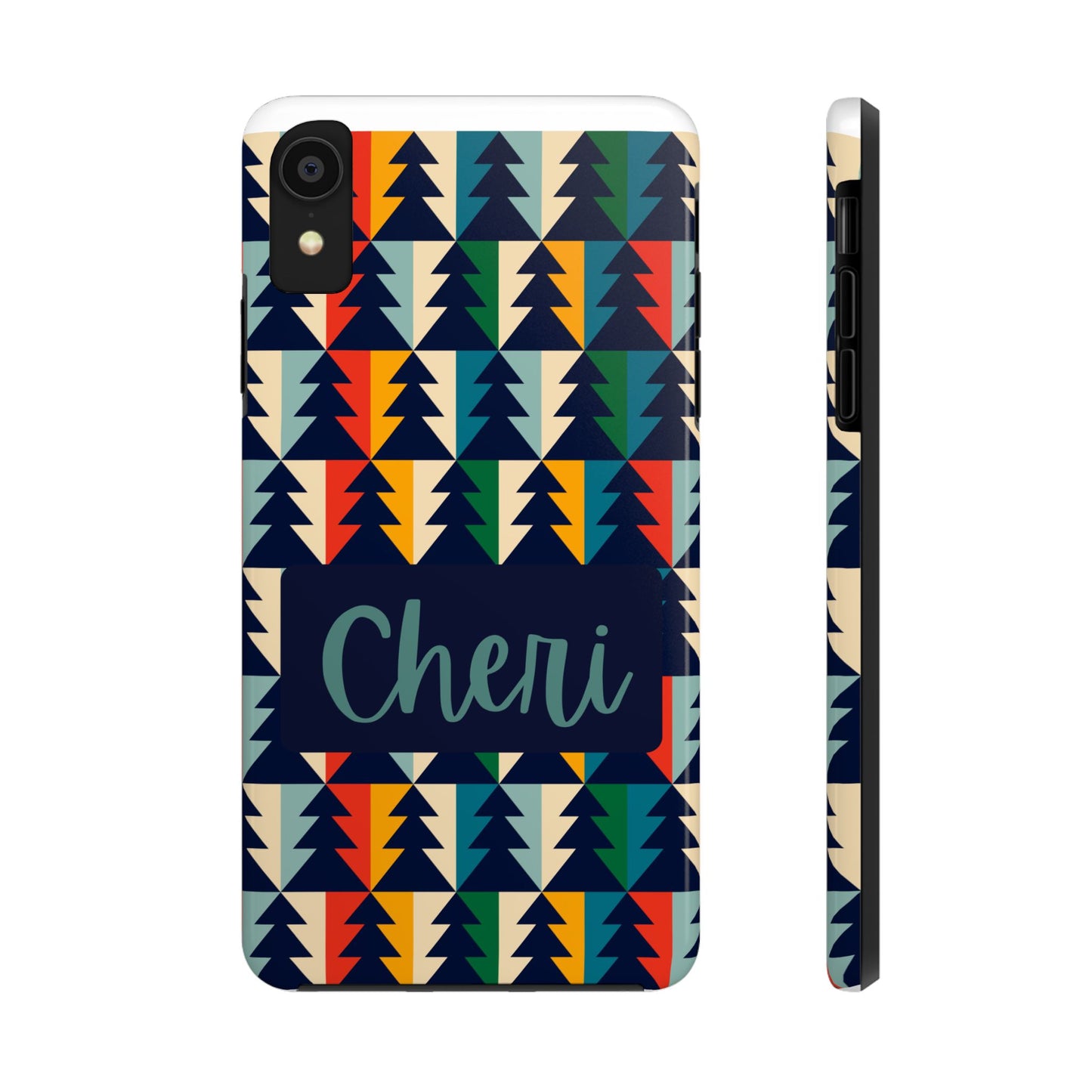 Personalized Tough Phone Case with Colorful Tree Design - Durable & Stylish