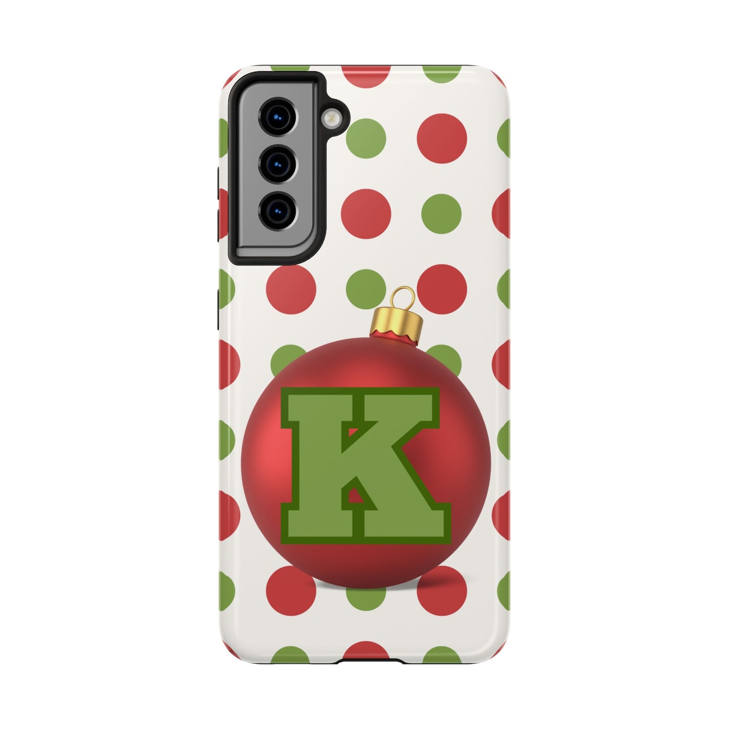 Personalized Holiday Tough Phone Case - Festive Ornament Design