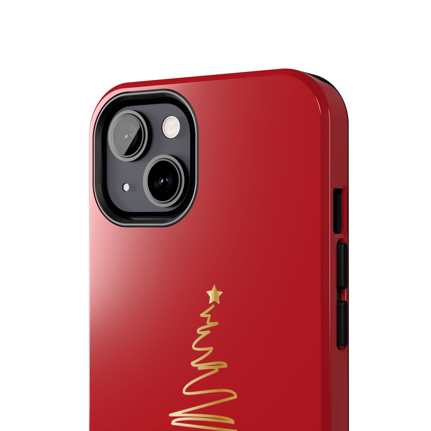 Personalized Christmas Phone Case - Red and Gold