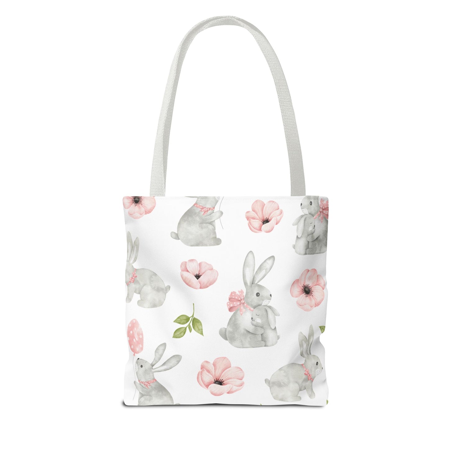 Personalized Bunny Floral Tote Bag - Customizable Tote Bag for Everyday Use