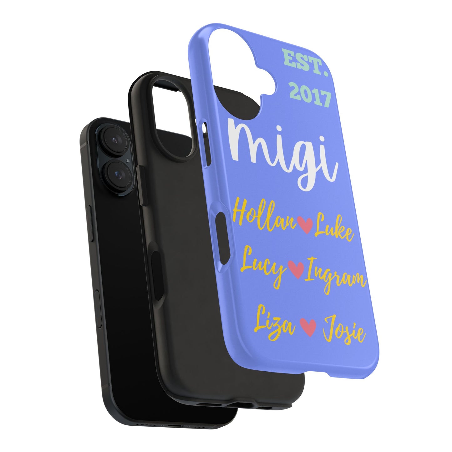 Personalized Tough Phone Case - EST. 2017 with Custom Names