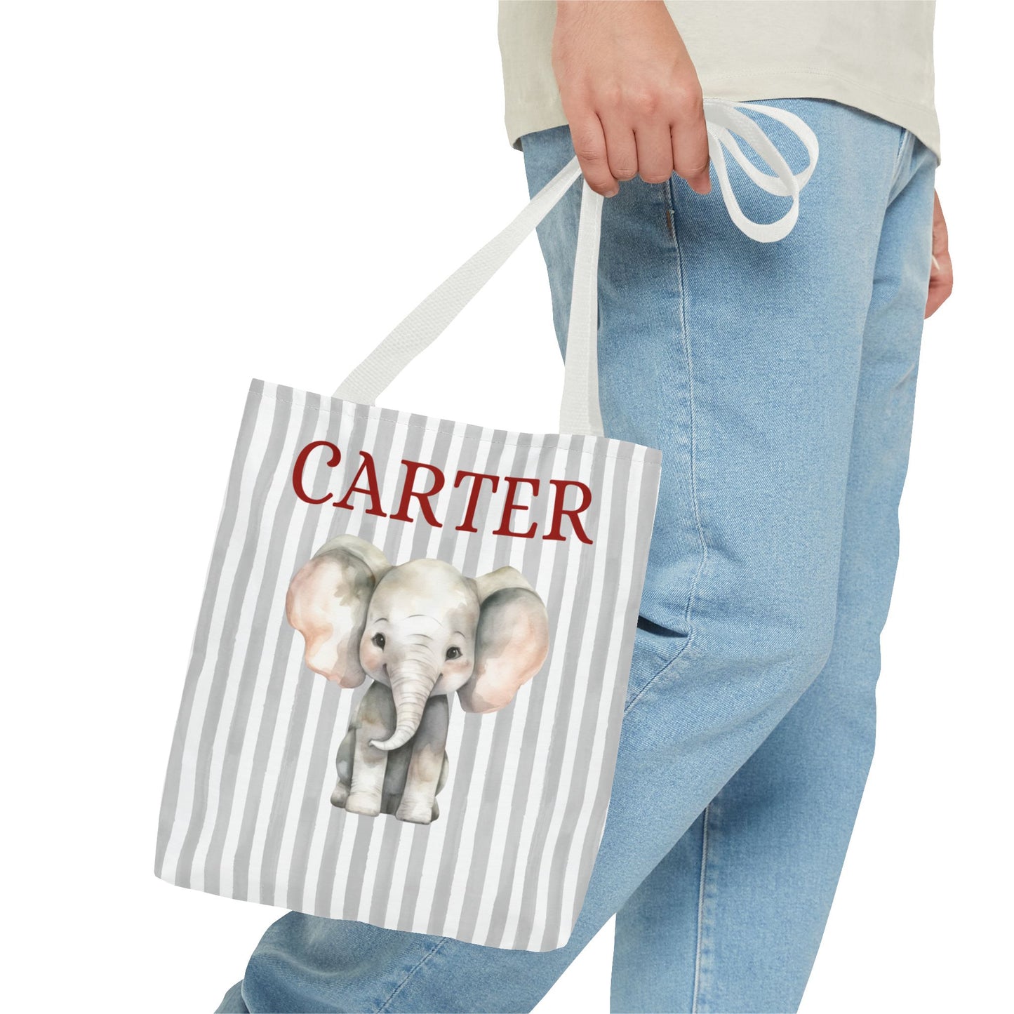 Personalized Elephant Tote Bag - Customizable Carter Design - Cute & Stylish for All Occasions