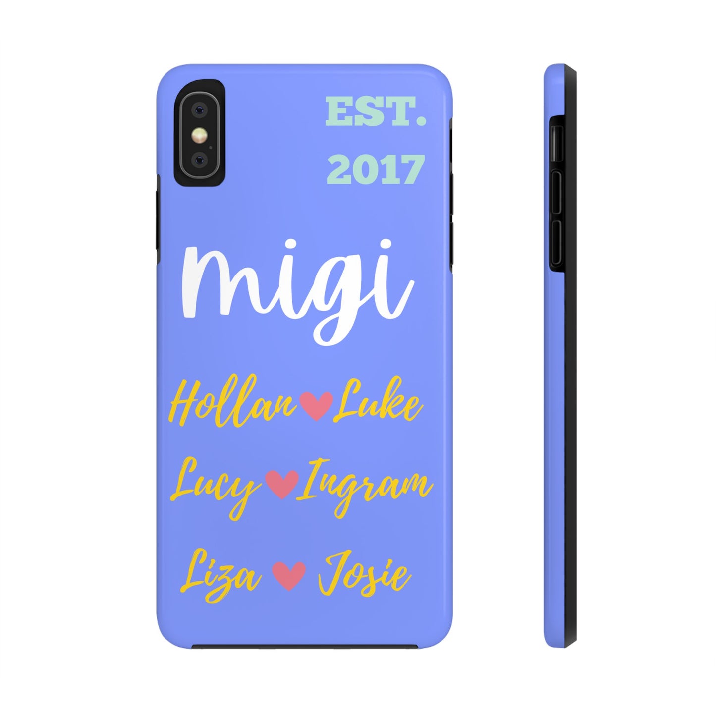 Personalized Tough Phone Case - EST. 2017 with Custom Names