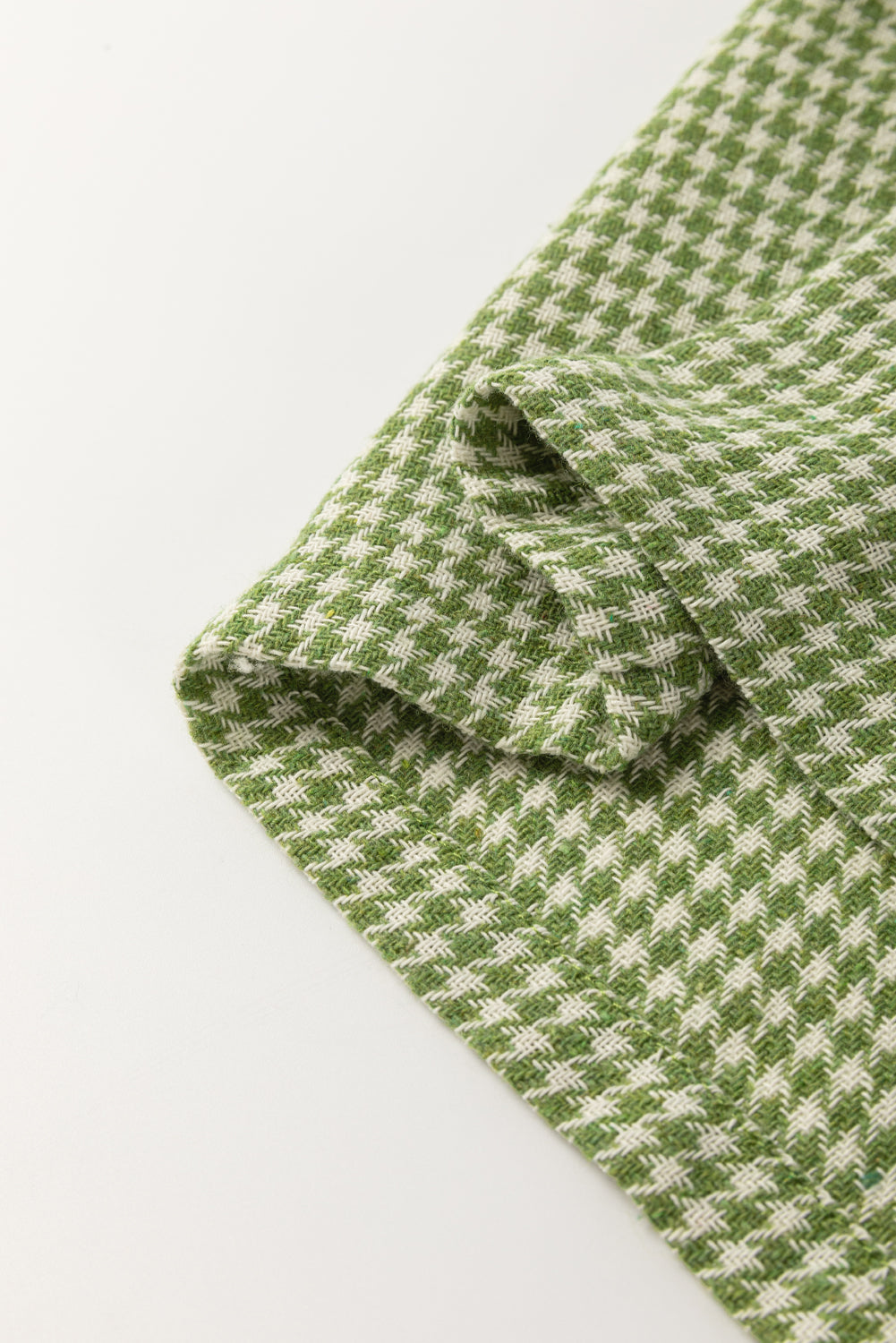 Green Gingham Wide Leg Loose Overall with Pockets