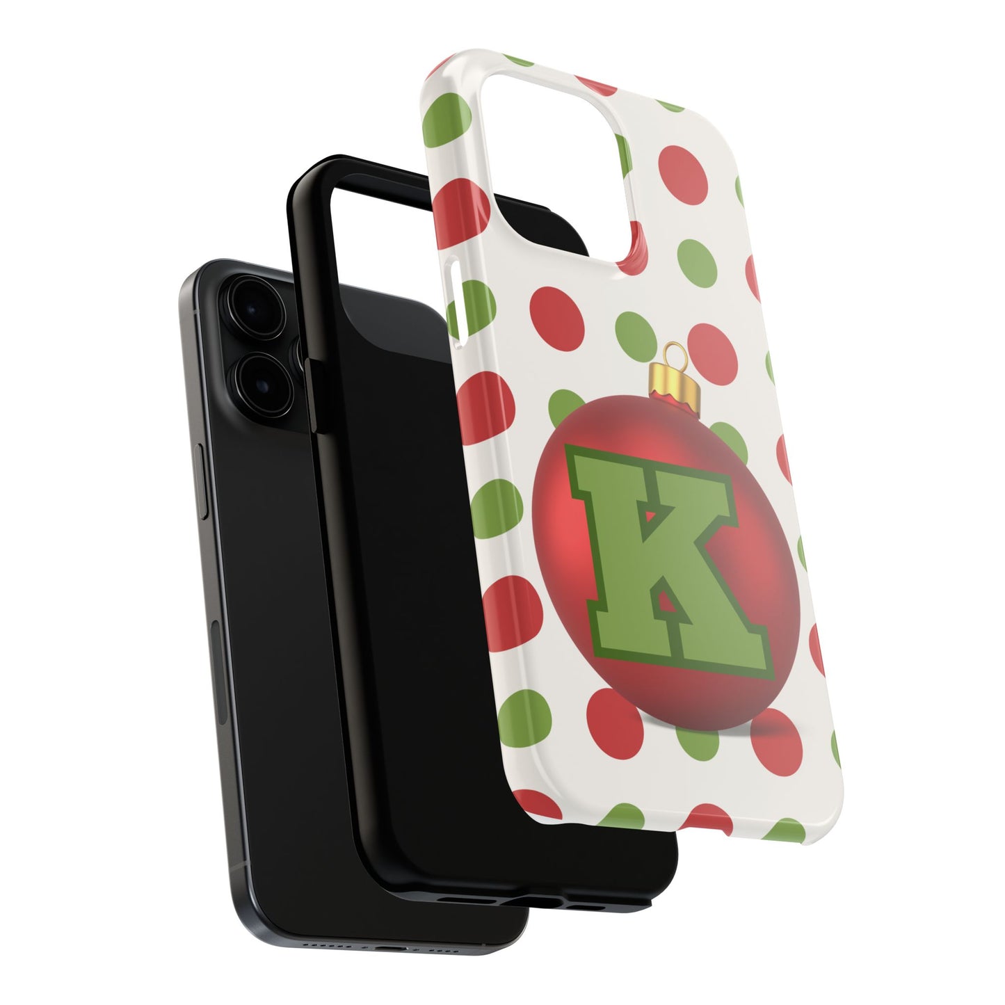 Personalized Holiday Tough Phone Case - Festive Ornament Design