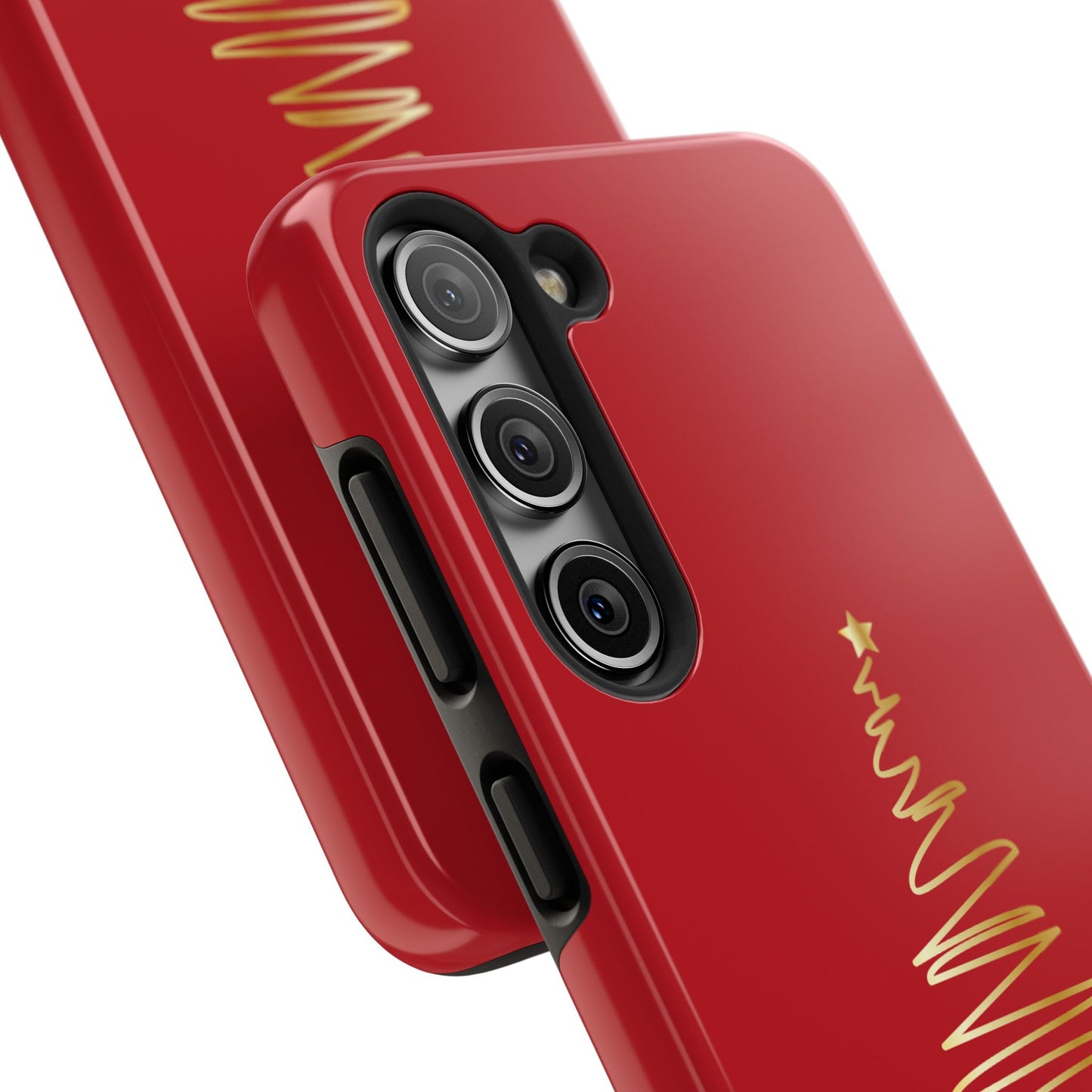 Personalized Christmas Phone Case - Red and Gold