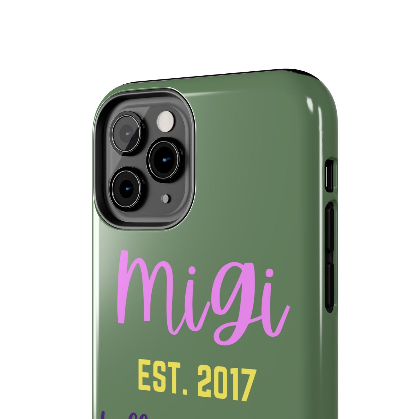 Personalized Tough Phone Case - Custom Name Design with Hearts | Perfect Gift for Family and Friends