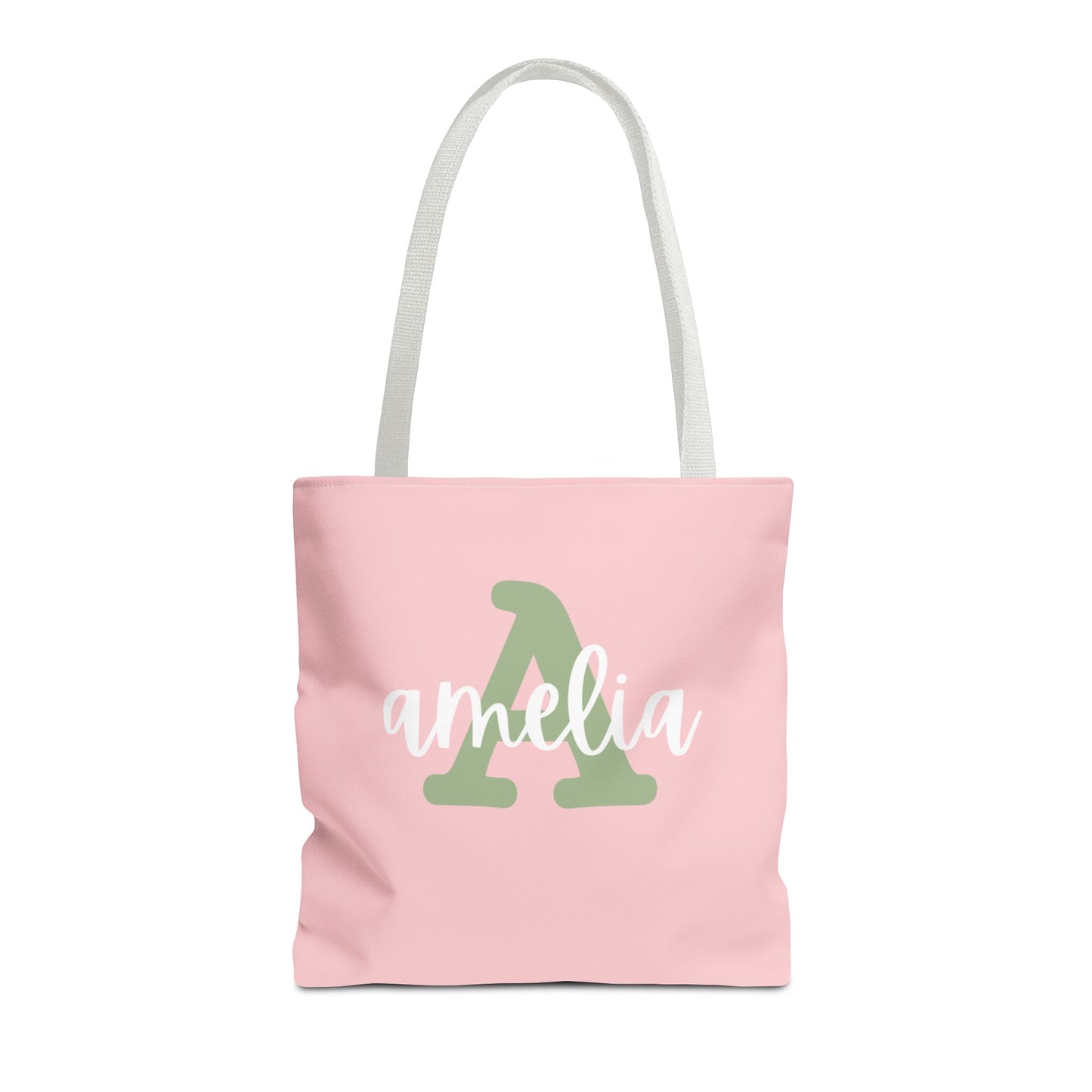 Personalized Pink Tote Bag with Initial "A" - Stylish Eco-Friendly Tote for Everyday Use