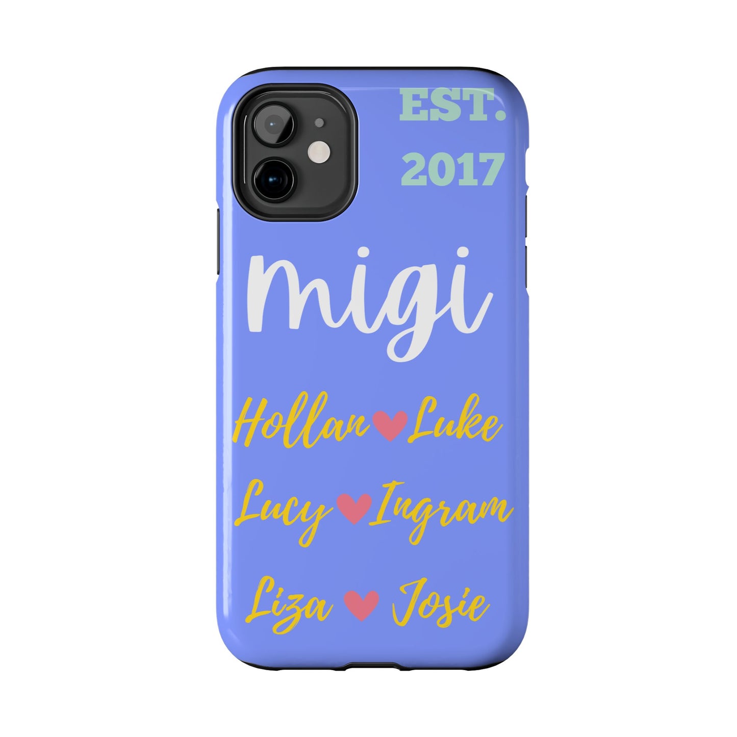 Personalized Tough Phone Case - EST. 2017 with Custom Names