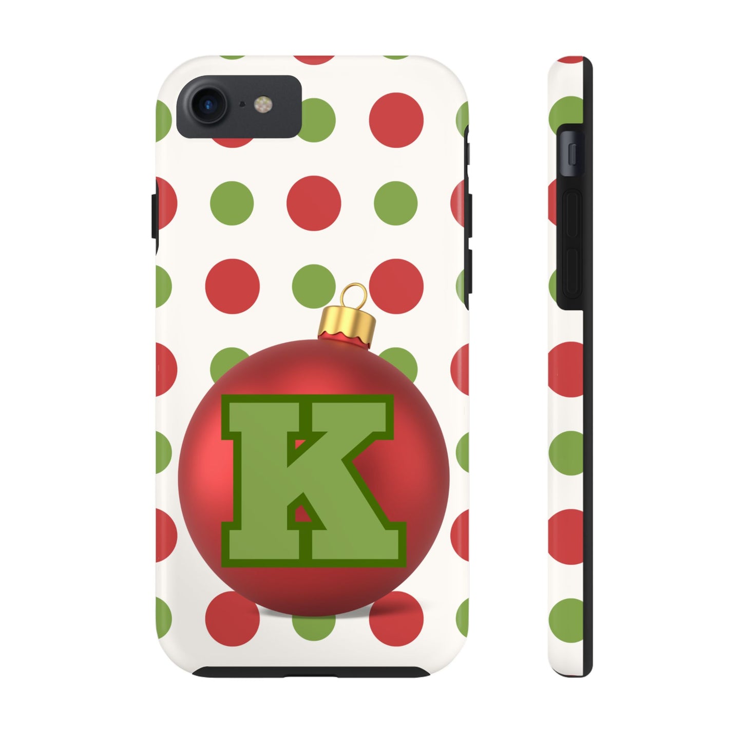 Personalized Holiday Tough Phone Case - Festive Ornament Design