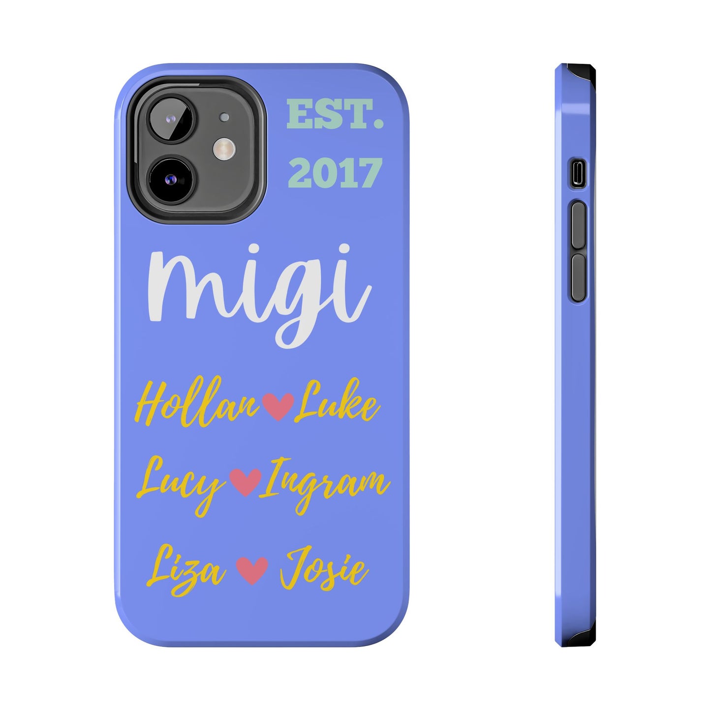 Personalized Tough Phone Case - EST. 2017 with Custom Names