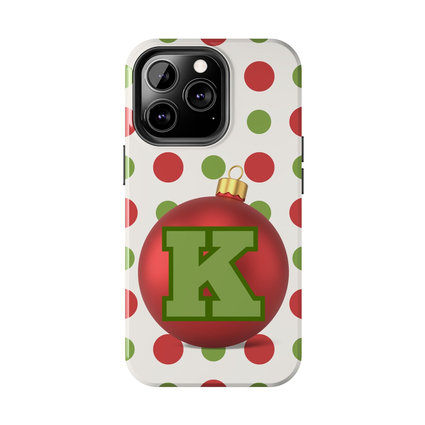 Personalized Holiday Tough Phone Case - Festive Ornament Design