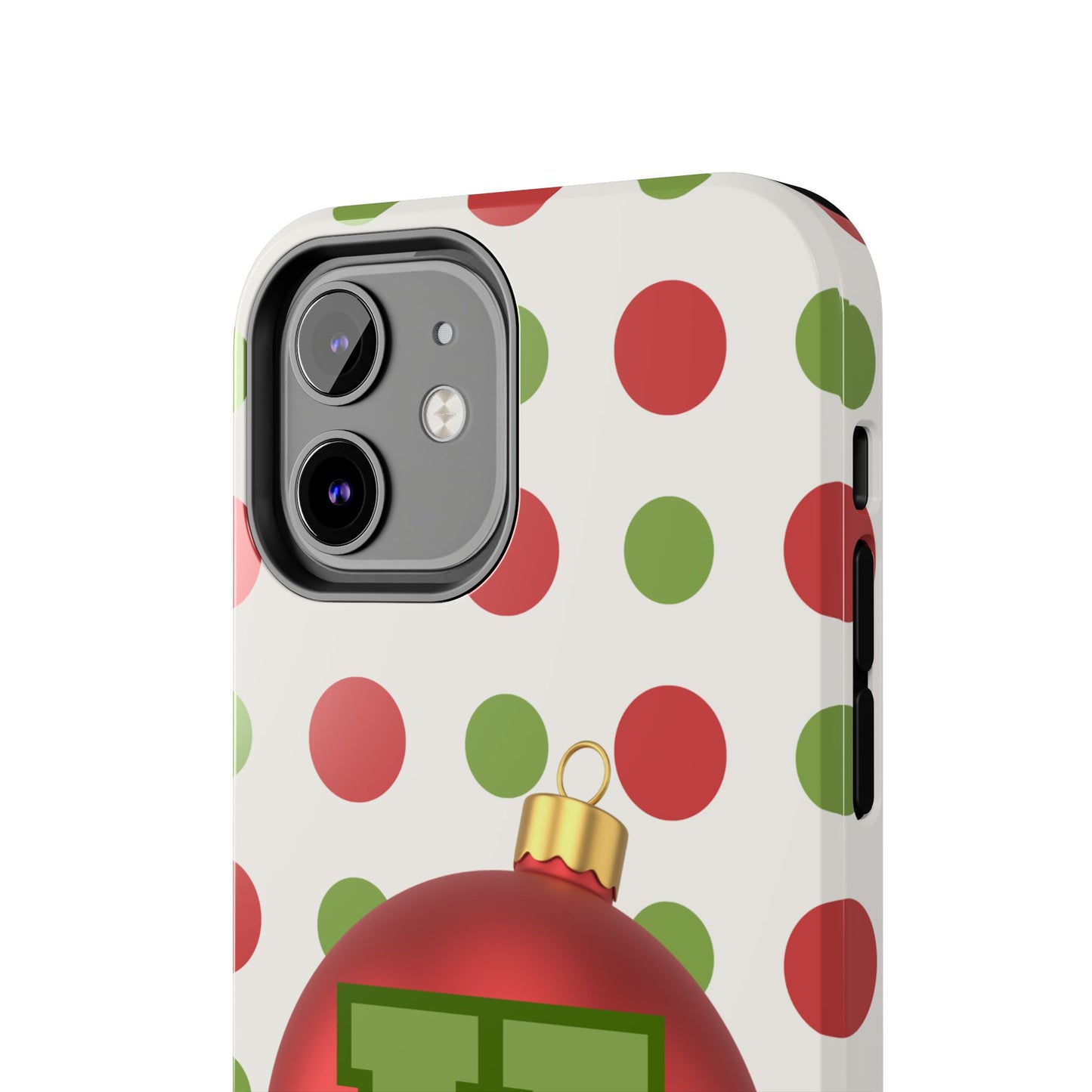 Personalized Holiday Tough Phone Case - Festive Ornament Design