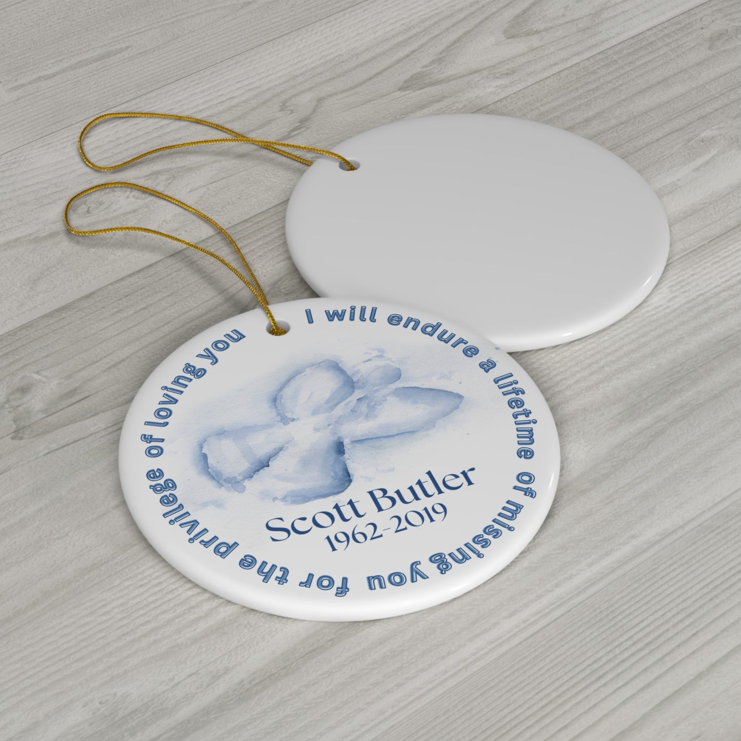 Personalized Memorial Ornament, Custom Angel Ornament