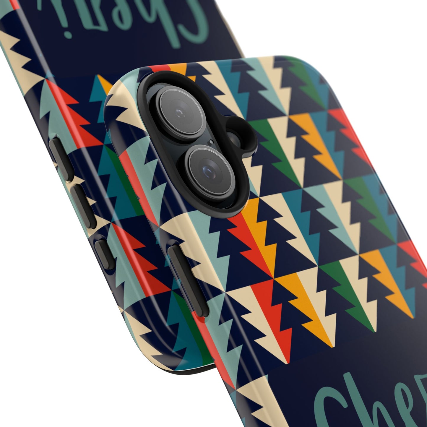 Personalized Tough Phone Case with Colorful Tree Design - Durable & Stylish