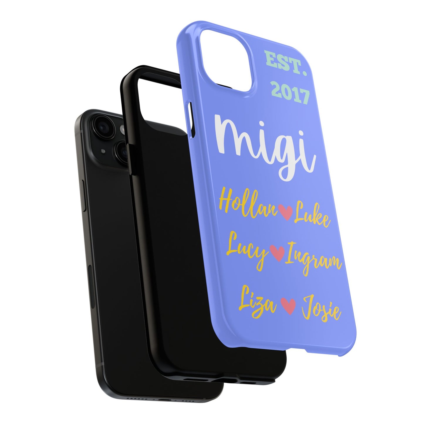 Personalized Tough Phone Case - EST. 2017 with Custom Names