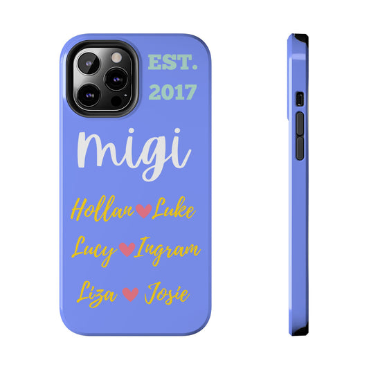 Personalized Tough Phone Case - EST. 2017 with Custom Names