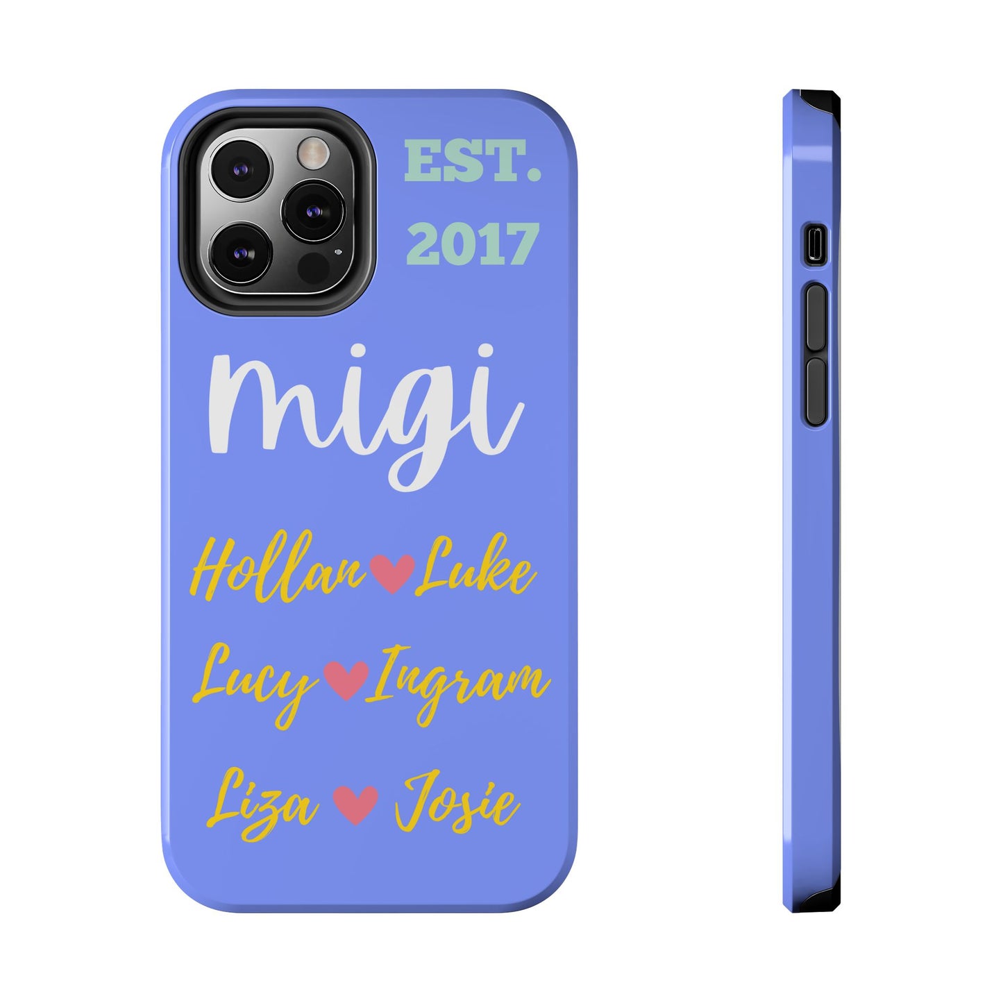 Personalized Tough Phone Case - EST. 2017 with Custom Names