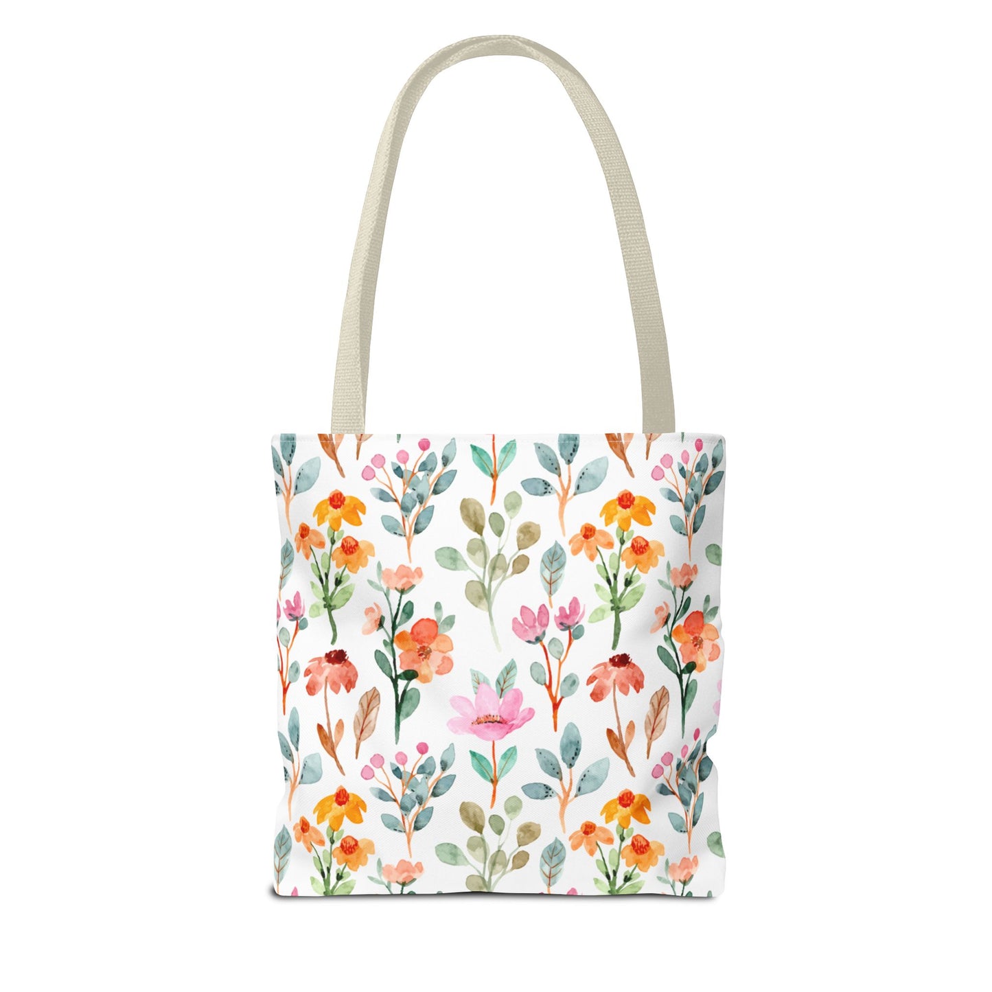 A Personalized Floral Tote Bag - Custom Name Bag for Everyday Use