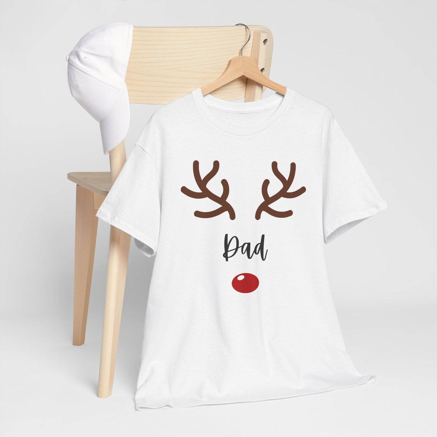 Dad Reindeer T-Shirt, Festive Christmas Tee, Holiday Gift for Dad, Cute Family Matching Outfit, Winter Wonderland Apparel