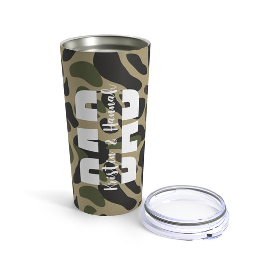 Customized Tumbler, Gift for Dad, Father's Day, 20oz Tumbler with Lid, Personalized Gift, Gift For Him, Camouflage, Hunter, Outdoorsman Gift