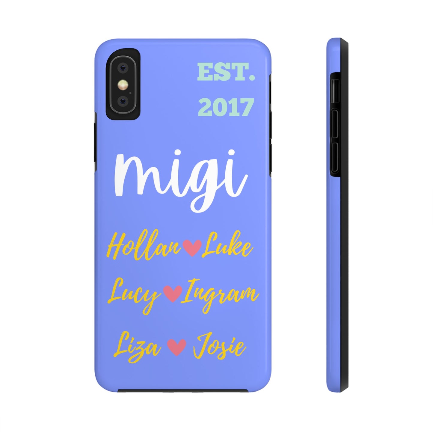 Personalized Tough Phone Case - EST. 2017 with Custom Names