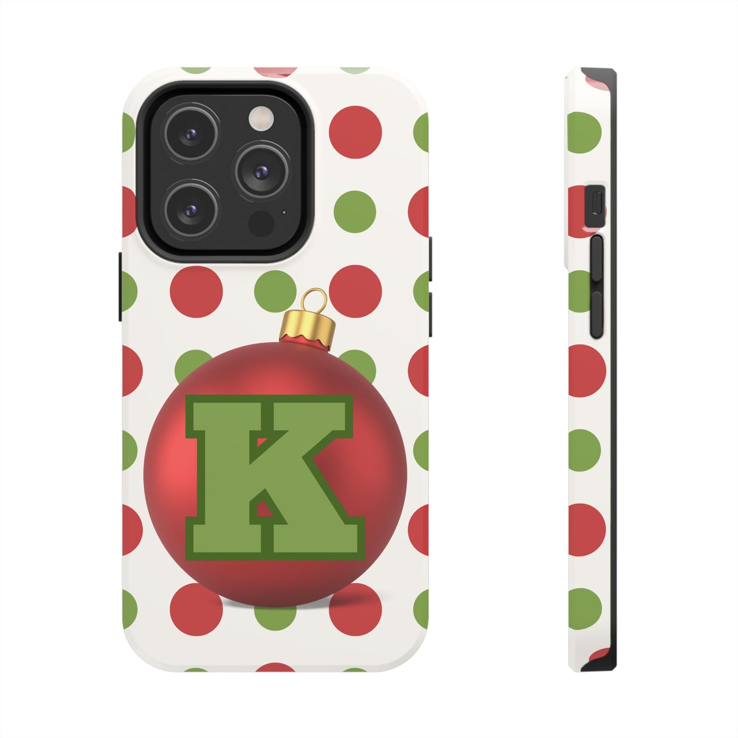 Personalized Holiday Tough Phone Case - Festive Ornament Design