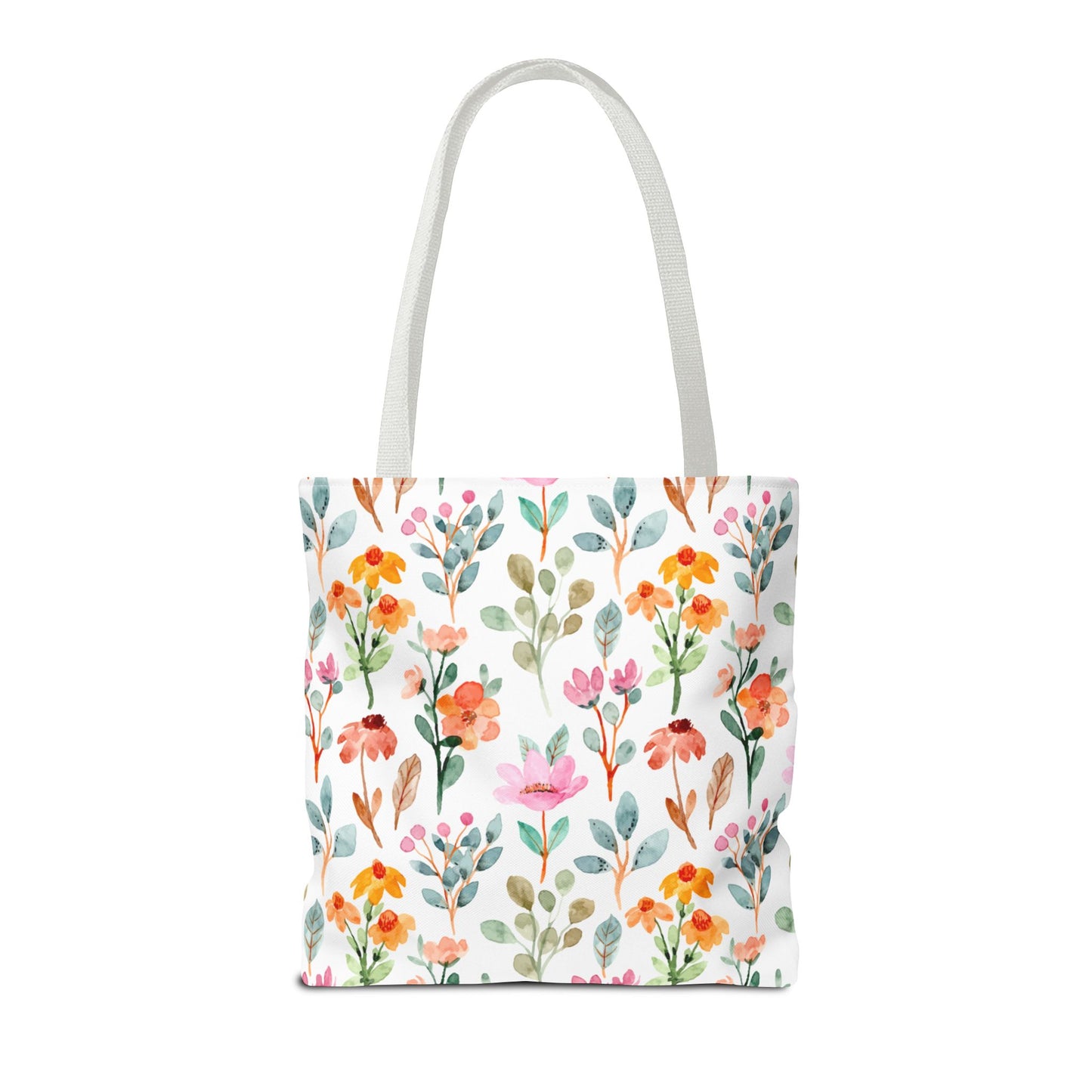 A Personalized Floral Tote Bag - Custom Name Bag for Everyday Use