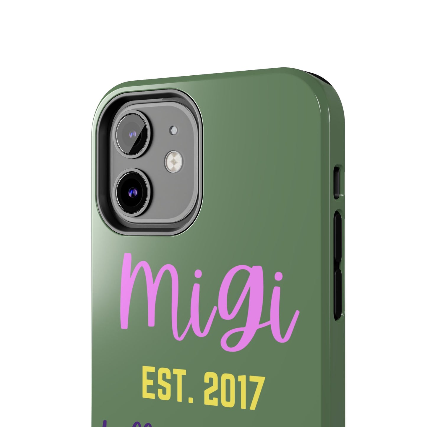 Personalized Tough Phone Case - Custom Name Design with Hearts | Perfect Gift for Family and Friends