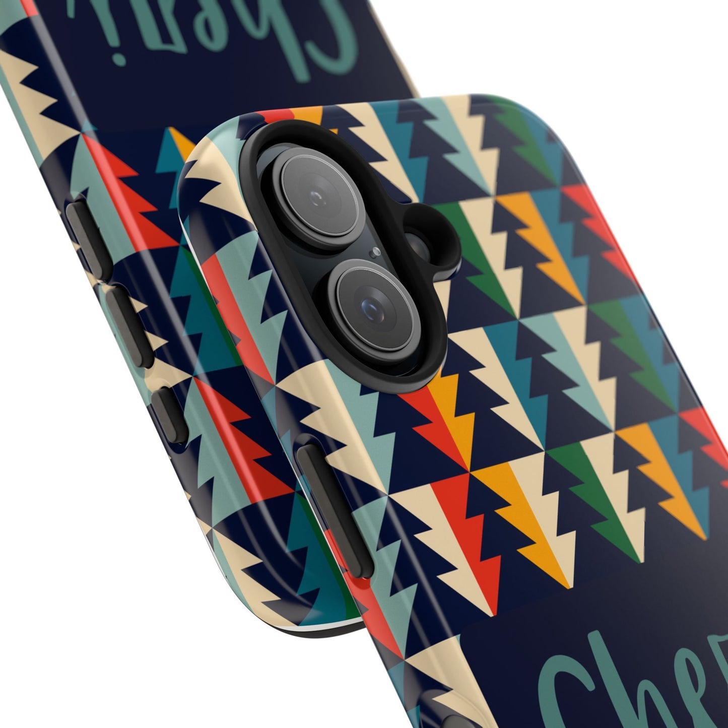 Personalized Tough Phone Case with Colorful Tree Design - Durable & Stylish