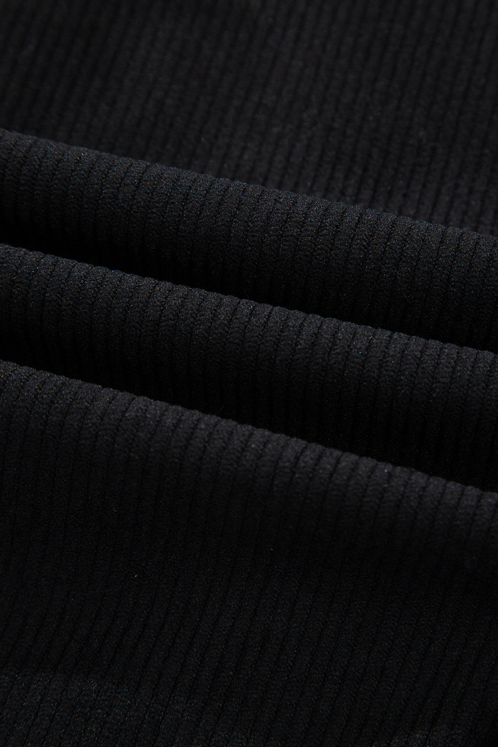 Blue Corduroy Shirt Style Full Button Long Sleeve Shift Mini Dress